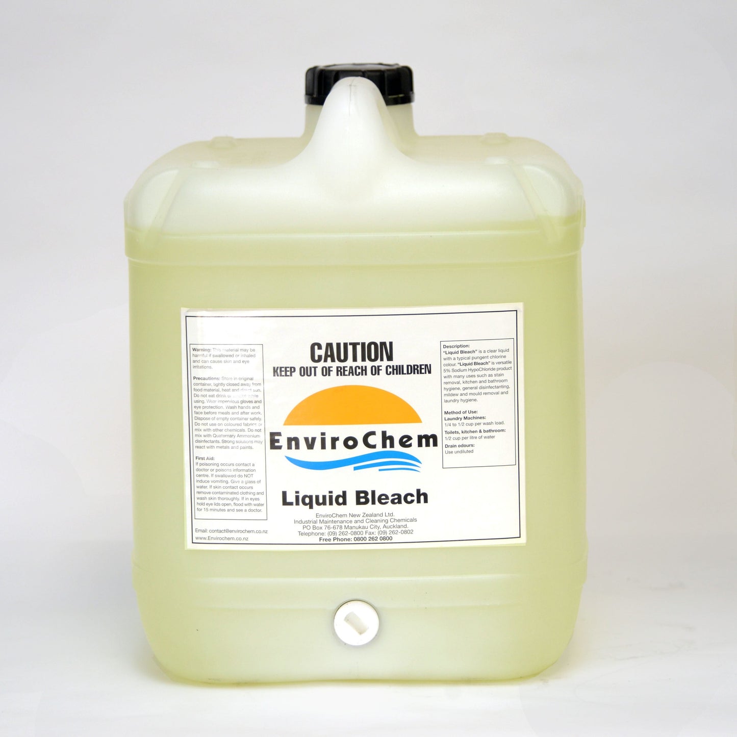 Liquid Bleach 5L - 5% Sodium Hypochlorite Disinfectant NZ