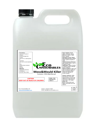 Moss & Mould Killer - 50% Benzalkonium Chloride