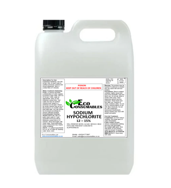 Sodium Hypochlorite - 12–15%